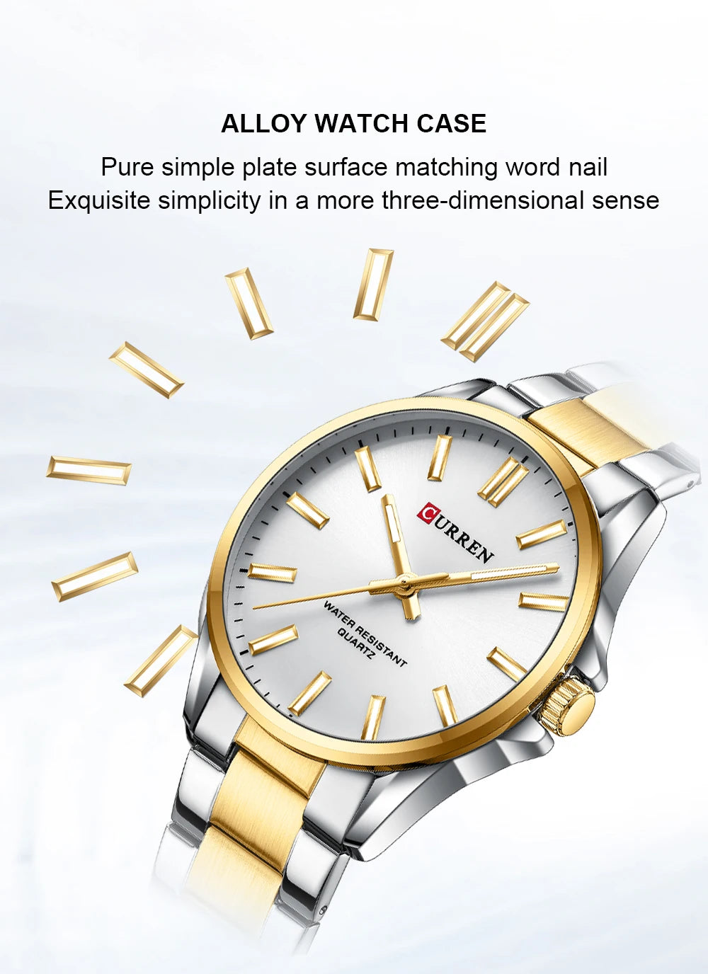 CURREN Classic Fashion Brand Watches for Men Business Quartz Luminous Hands Wristwatches with Stainless Steel Strap