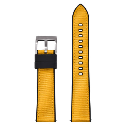 High Quality Hybrid Nylon FKM Watch Strap 20mm 22mm Quick Release Fluoro Rubber Nylon Watchbands For Each Brand Diving Watches