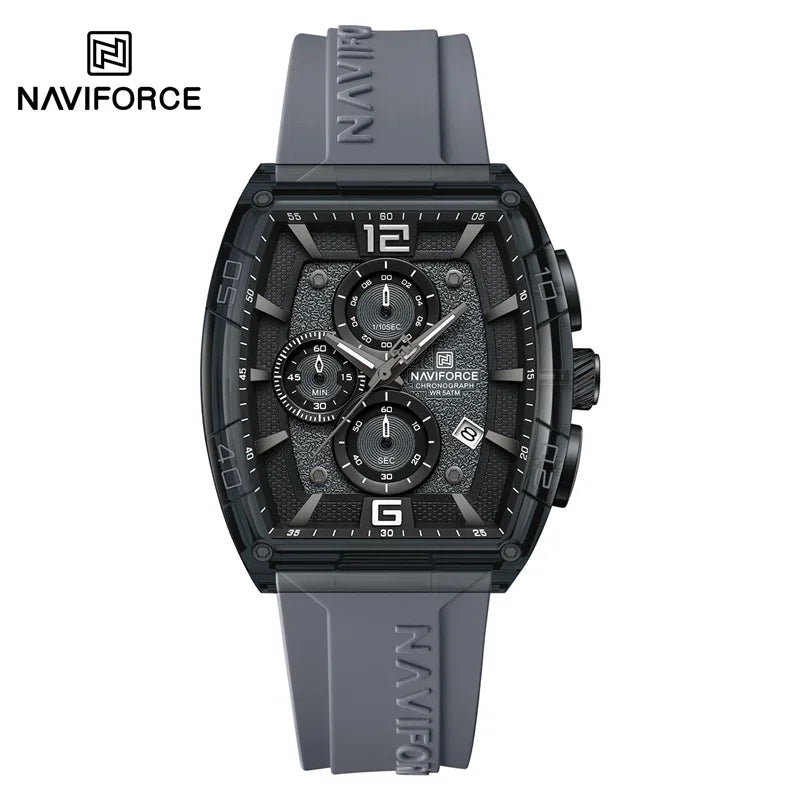 NAVIFORCE Original Watches for Men Waterproof Quartz Wristwatch Silicone Strap Luminous Date Male Watch Casual Reloj Hombre 2025