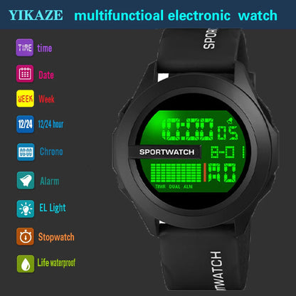 MAYZHISU Men's LED Digital Watch Man Sport Watches Male Electronic Wrist Watch Multifunction Military Sports Watches Clock