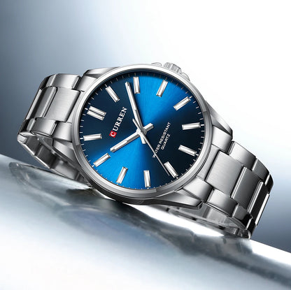 CURREN Classic Fashion Brand Watches for Men Business Quartz Luminous Hands Wristwatches with Stainless Steel Strap
