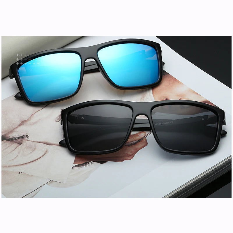 Luxury Square Vintage Polarization Sunglasses for Men Women Fashion Climbing Driving Anti-glare Sun Glasses Male Eyewear UV400