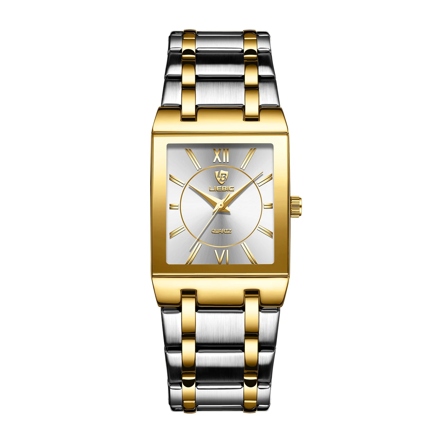 LIEBIG Simple Luxury Stainless Steel Strap Quartz Waterproof Wristwatch For Men Women Simple Business Watches Clock Reloj Hombre
