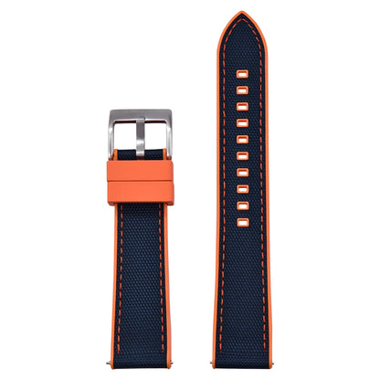 High Quality Hybrid Nylon FKM Watch Strap 20mm 22mm Quick Release Fluoro Rubber Nylon Watchbands For Each Brand Diving Watches
