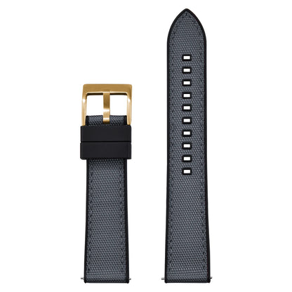 High Quality Hybrid Nylon FKM Watch Strap 20mm 22mm Quick Release Fluoro Rubber Nylon Watchbands For Each Brand Diving Watches