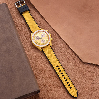 High Quality Hybrid Nylon FKM Watch Strap 20mm 22mm Quick Release Fluoro Rubber Nylon Watchbands For Each Brand Diving Watches
