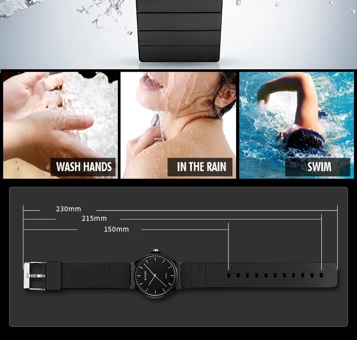 SKMEI 1419 Wristwatches Girls Clock Montre Femme Luxury Women Quartz Watches Fashion Silicone Waterproof Simple Sport Women