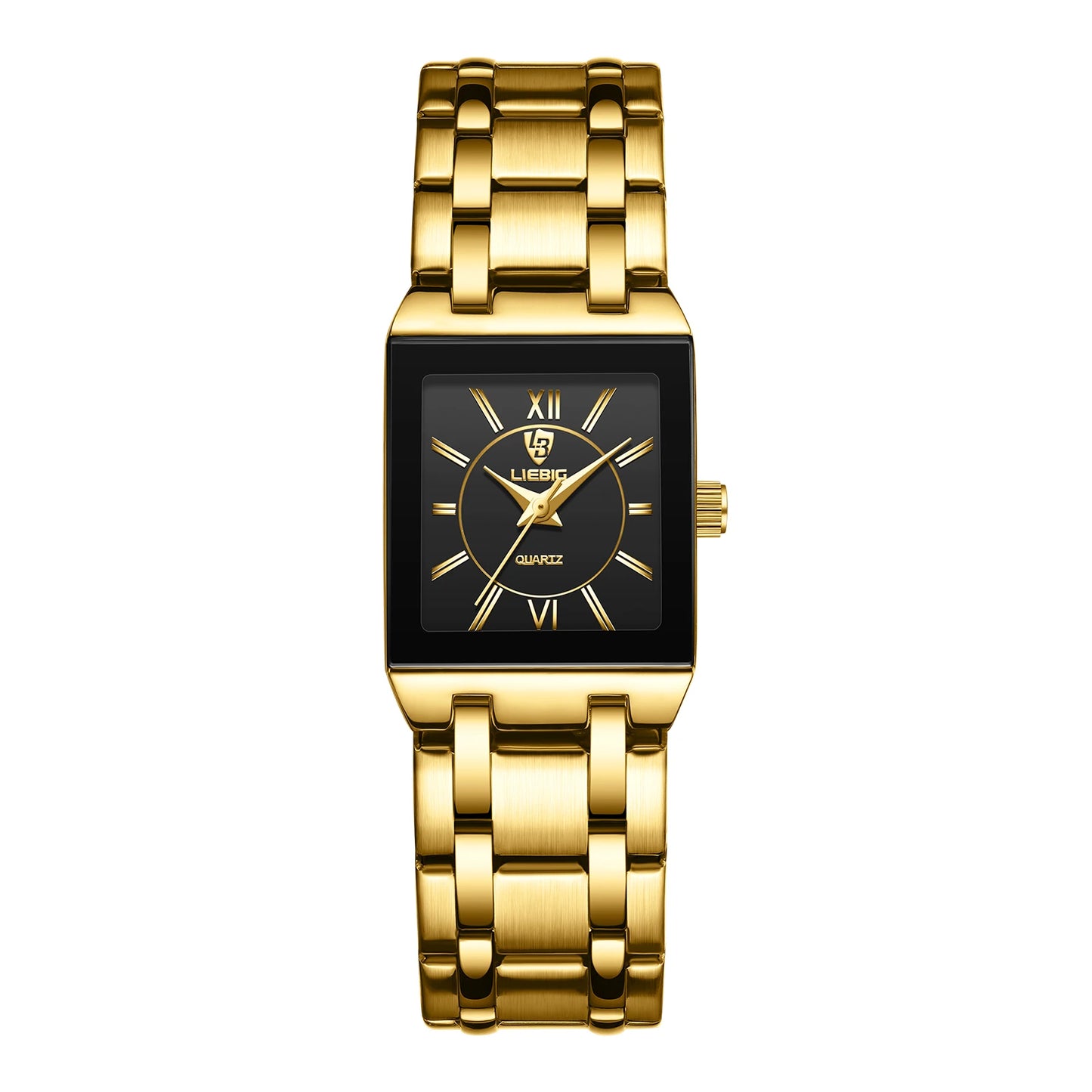 LIEBIG Simple Luxury Stainless Steel Strap Quartz Waterproof Wristwatch For Men Women Simple Business Watches Clock Reloj Hombre