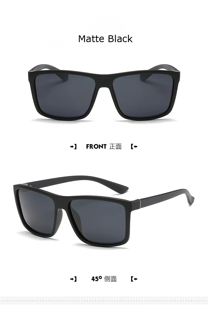 Luxury Square Vintage Polarization Sunglasses for Men Women Fashion Climbing Driving Anti-glare Sun Glasses Male Eyewear UV400