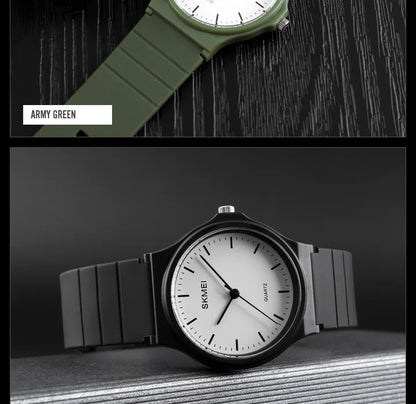 SKMEI 1419 Wristwatches Girls Clock Montre Femme Luxury Women Quartz Watches Fashion Silicone Waterproof Simple Sport Women