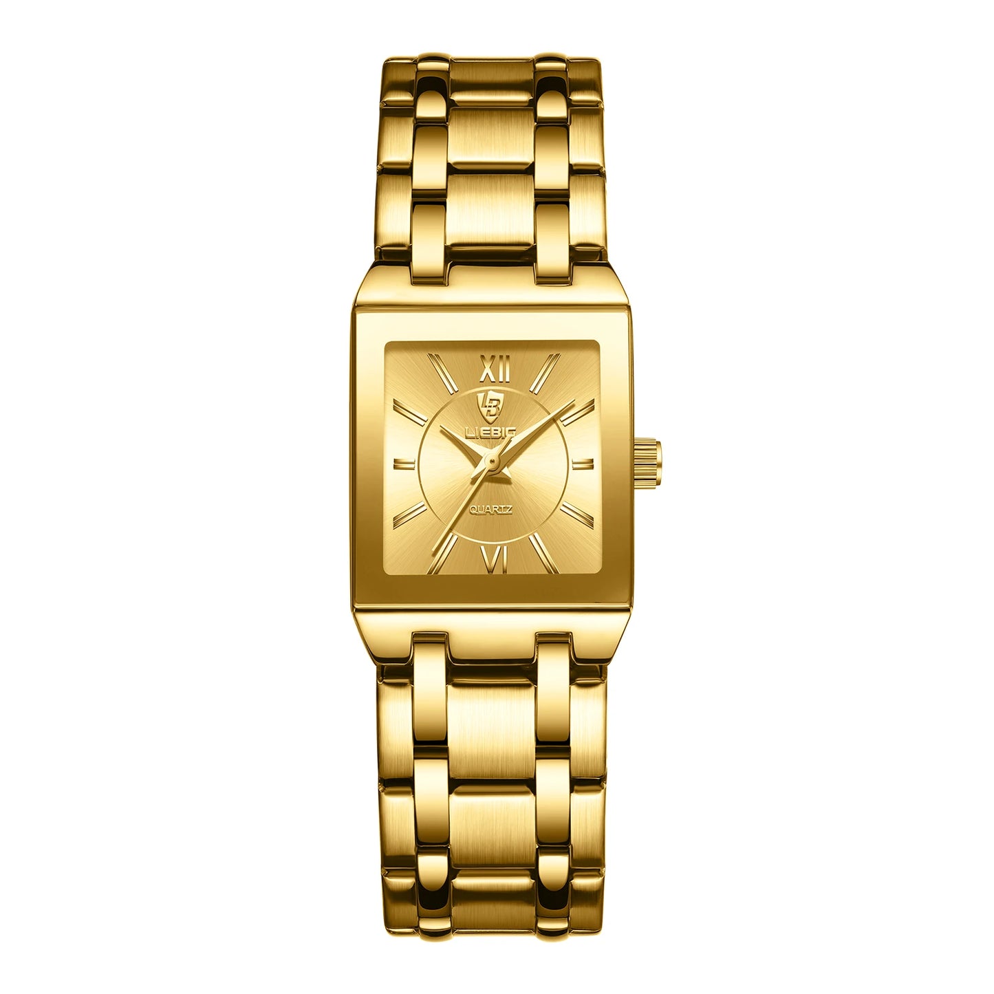 LIEBIG Simple Luxury Stainless Steel Strap Quartz Waterproof Wristwatch For Men Women Simple Business Watches Clock Reloj Hombre