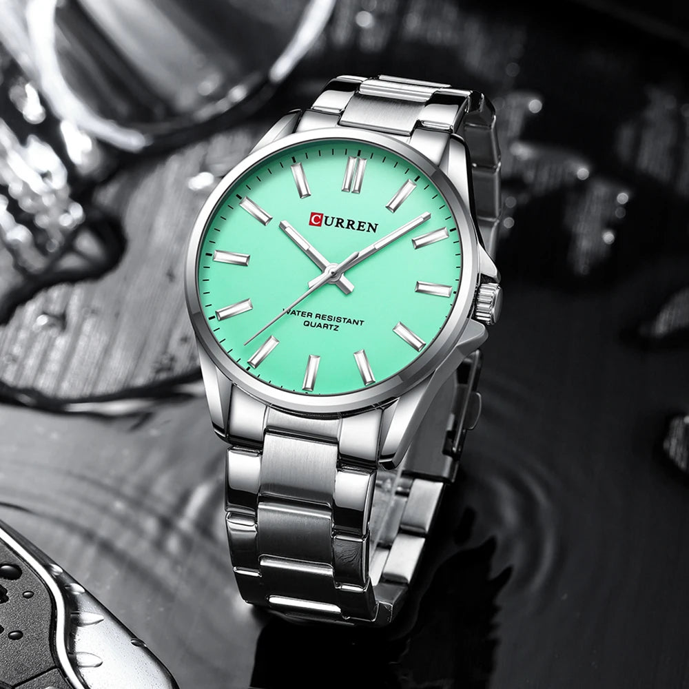 CURREN Classic Fashion Brand Watches for Men Business Quartz Luminous Hands Wristwatches with Stainless Steel Strap