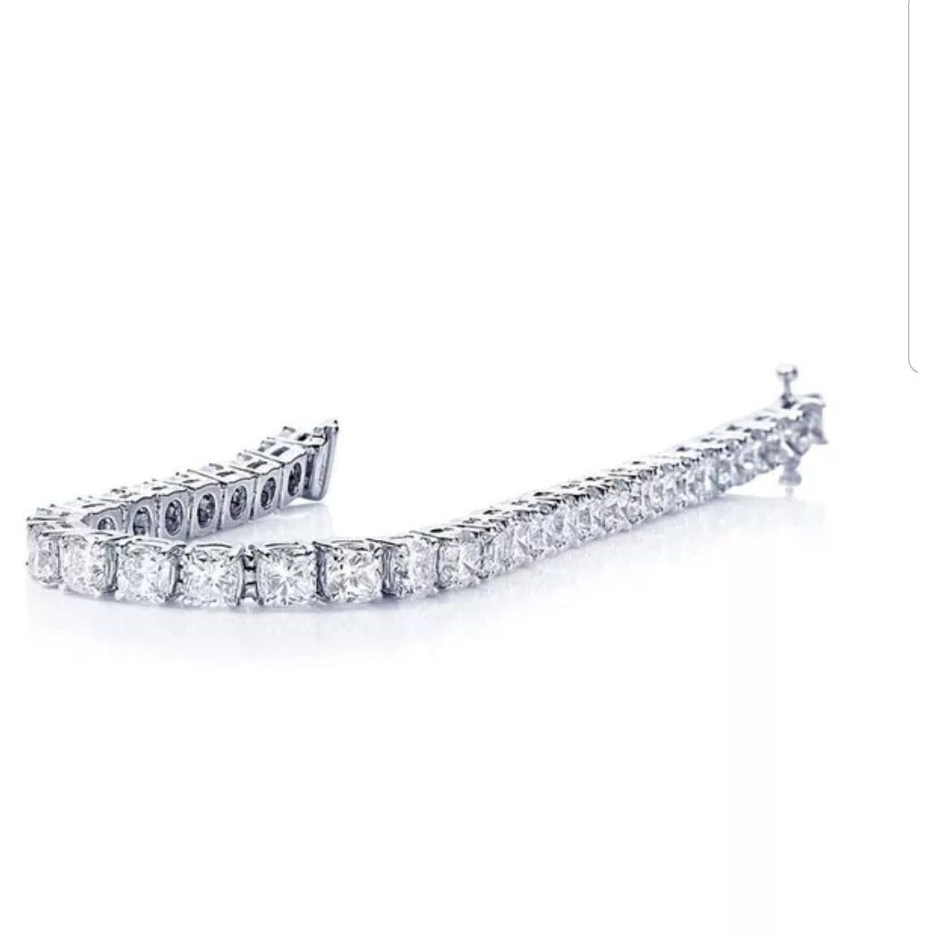 Tennis Bracelet Round Cubic Zirconia 14K Gold. 635TBH14K