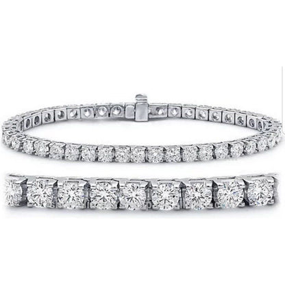 Tennis Bracelet Round Cubic Zirconia 14K Gold. 635TBH14K